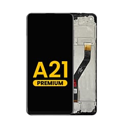 Grab the wholesale deals on the LCD Assembly with Frame for Galaxy A21 A215 2020 Premium.
