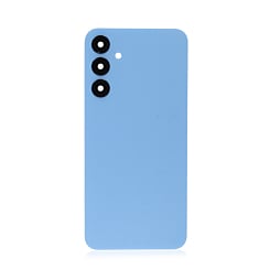 Shop the Light Blue Back Glass with Camera Lens and Adhesive for Galaxy A25 5G A256 2023 without logo.
