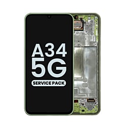 Purchase the OLED Assembly with Frame for Galaxy A34 5G A346 2023 in Awesome Lime, Service Pack.