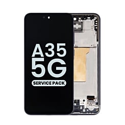 Buy the OLED Assembly with Frame for Galaxy A35 5G A356 2024 in Awesome Navy, Service Pack.