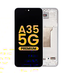 Buy the OLED Assembly with Frame for Galaxy A35 5G A356 2024 in Awesome Ice Blue, Premium.