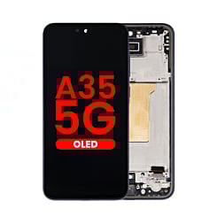 Shop the OLED Assembly with Frame for Galaxy A35 5G A356 2024 in Awesome Navy, Aftermarket OLED.