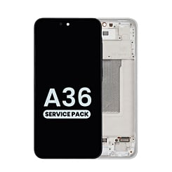 OLED Assembly with Frame for Galaxy A36 5G (A366 / 2025) (WHITE / GRAY) (Service Pack)