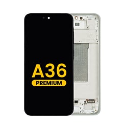 Stock up on the OLED Assembly with Frame for Galaxy A36 A366 2025 in lime, Premium.
