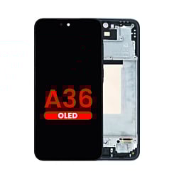 Order the OLED Assembly with Frame for Galaxy A36 A366 2025 in black, Aftermarket OLED.