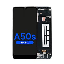 Grab wholesale deals on the LCD Assembly with Frame for the Galaxy A50s 2019 A507, without fingerprint sensor, Aftermarket Incell.