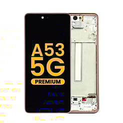 Buy the OLED Assembly with Frame for Galaxy A53 5G, model A536 from 2022, in Awesome Peach – Premium.