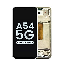 Order the OLED assembly with frame for the Galaxy A54 5G 2023 in Awesome White, service pack.