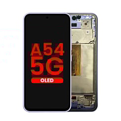 Shop the OLED assembly with frame for the Galaxy A54 5G 2023 in Awesome Violet, aftermarket OLED.