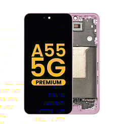 Purchase the OLED assembly with frame for the Galaxy A55 5G 2024 in Awesome Lilac, premium version.