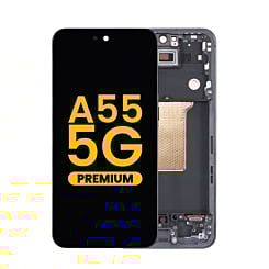 Purchase the OLED assembly with frame for the Galaxy A55 5G 2024 in Awesome Navy, premium version.