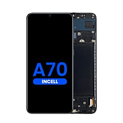 Purchase the LCD assembly with frame for the Galaxy A70 2019, without fingerprint scanner, aftermarket Incell.