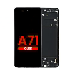 Stock up on the OLED assembly with frame for the Galaxy A71 2020, 6.67 inch, black, aftermarket OLED.