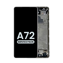 Purchase the Awesome White OLED assembly with frame, service pack, for the Galaxy A72 2021 model A725.