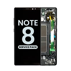 Buy the OLED Assembly with Frame for Galaxy Note 8 N950 in Midnight Black, Service Pack.