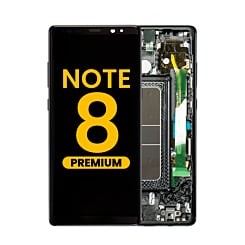 Stock up on the OLED Assembly with Frame for Galaxy Note 8 N950 in Midnight Black, Premium.