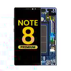 Purchase the OLED Assembly with Frame for Galaxy Note 8 N950 in Deepsea Blue, Premium.