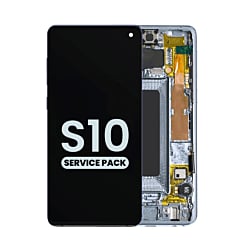 Purchase the OLED assembly with frame for Galaxy S10 G973 in Prism Blue, service pack.