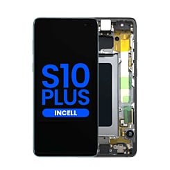 Grab wholesale deals on the LCD assembly with frame for Galaxy S10 Plus G975 in Prism Black, without fingerprint sensor, aftermarket Incell.