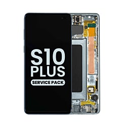Buy the OLED assembly with frame for Galaxy S10 Plus G975 in Prism Blue service pack.