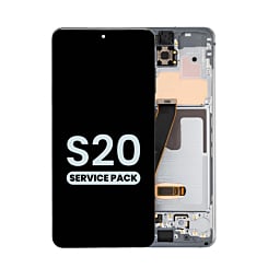 Buy the OLED assembly with frame for the Galaxy S20 G980 and G981, not compatible with Verizon, in Cosmic Gray, Service Pack.