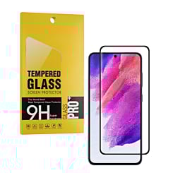 Shop the Clear Tempered Glass with Anti-Scratch Edge to Edge Black Rim Coverage for Galaxy S21.