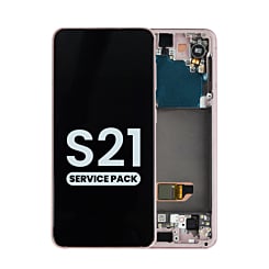 Purchase the OLED Assembly with Frame for Galaxy S21 G991 in Phantom Pink, Service Pack.
