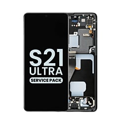Purchase the OLED Assembly with Frame for Galaxy S21 Ultra G998 in Phantom Black, Service Pack.