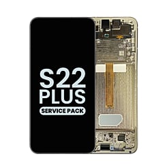 Stock up on the OLED Assembly with Frame for the Galaxy S22 Plus S906 in Phantom White, Service Pack.
