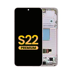 Order the OLED Assembly with Frame for the Galaxy S22 S901 in Pink Gold Premium.
