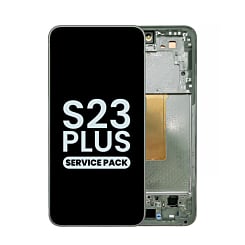 Purchase the OLED assembly with frame for Galaxy S23 Plus S916 in green. Service pack.