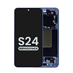 Purchase the OLED Assembly with Frame for Galaxy S24 S921 in cobalt violet, service pack.
