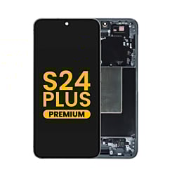 Purchase the OLED Assembly with Frame for Galaxy S24 Plus S926 in onyx black, premium edition.
