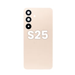 Stock up on the back cover with camera lens and adhesive for Galaxy S25 in pinkgold.