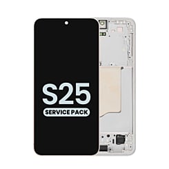 Stock up on the OLED Assembly with frame for Galaxy S25, model S931, in pinkgold, service pack.