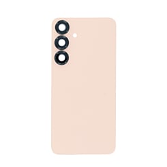 Buy the Back Cover with Camera Lens and Adhesive for Galaxy S25 Plus in pinkgold with no logo.