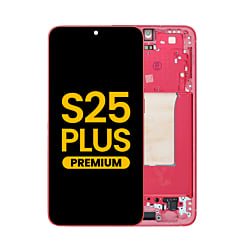 Stock up on the OLED Assembly with Frame for Galaxy S25 Plus, model S936, in coral red, premium quality.