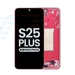 Shop the OLED Assembly with Frame for Galaxy S25 Plus, model S936, in coral red, service pack.