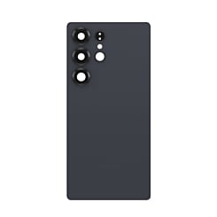 Stock up on the Back Glass with Camera Lens and Adhesive for Galaxy S25 Ultra in titanium jetblack with no logo.