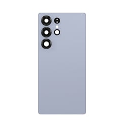 Buy the Back Glass with Camera Lens and Adhesive for Galaxy S25 Ultra in titanium silverblue with no logo.