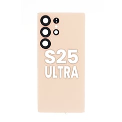 Stock up on the Back Cover with Camera Lens and Adhesive for Galaxy S25 Ultra in titanium pinkgold.