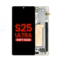 Buy the OLED Assembly with Frame for Galaxy S25 Ultra, model S938, in titanium pinkgold, aftermarket OLED.