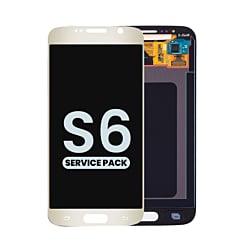 Order the gold OLED assembly without frame for Galaxy S6 G920, service pack.