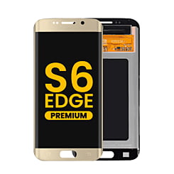 Order the premium gold OLED assembly without frame for Galaxy S6 Edge G925.