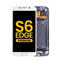 Purchase the premium white OLED assembly with frame for Galaxy S6 Edge G925.