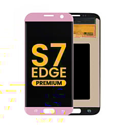 Stock up on the OLED assembly without frame for Galaxy S7 Edge G935 in Rose Gold, premium.