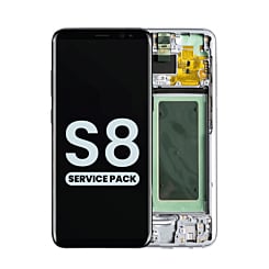 Buy the OLED assembly with frame for Galaxy S8 G950 in Coral Blue, service pack.
