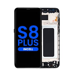 Purchase the LCD assembly with frame for Galaxy S8 Plus G955 in Midnight Black, aftermarket Incell.