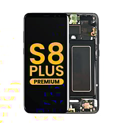 Grab wholesale deals on the OLED assembly with frame for Galaxy S8 Plus G955 in Midnight Black, premium.