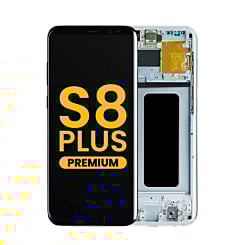 Stock up on the OLED assembly with frame for Galaxy S8 Plus G955 in Coral Blue, premium.